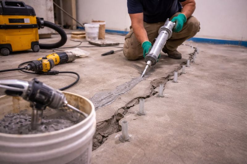 Cracked Basement Floor Repair